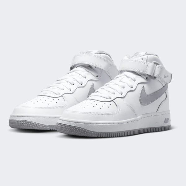 Кроссовки женские Nike Air Force 1 Mid LE GS White/Wolf Grey