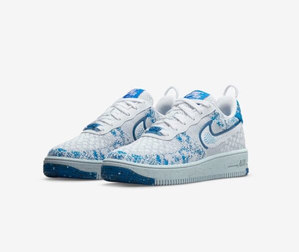 Кроссовки женские Nike Air Force 1 Crater Flyknit Nn (Gs) White/Blue