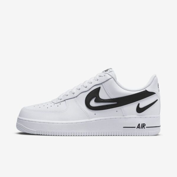 Кроссовки женские Nike Air Force 1 Low Cut Out Swoosh White/Black (GS)