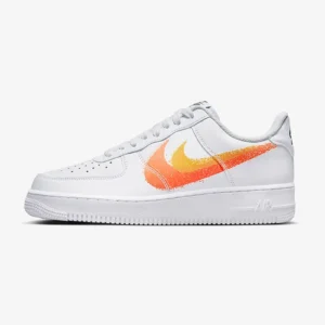 Кросівки чоловічі Nike Air Force 1 ’07 Spray Paint Swoosh/Safety Orange
