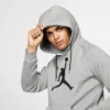 Бомбер чоловічий Jordan M J Jumpman Logo Flc Po Grey