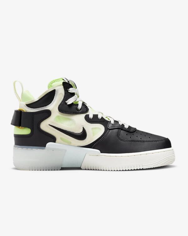 Кросівки чоловічі Nike Air Force 1 Mid React Black Neon