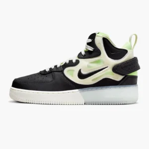 Кросівки чоловічі Nike Air Force 1 Mid React Black Neon