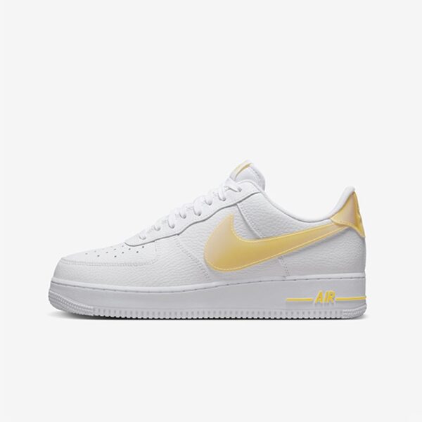 Кросівки чоловічі Nike Air Force 1 ’07 Jumbo Swoosh White Vivid Sulfur