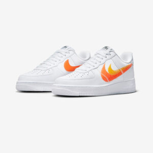 Кросівки чоловічі Nike Air Force 1 ’07 Spray Paint Swoosh/Safety Orange