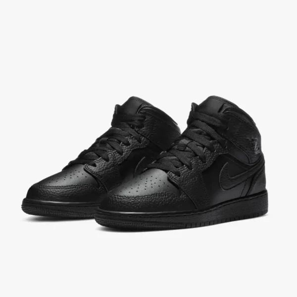 Кроссовки Nike Air Jordan 1 Mid GS Triple Black