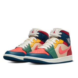 Кроссовки женские Nike W Air Jordan 1 Mid SE Multi-Color