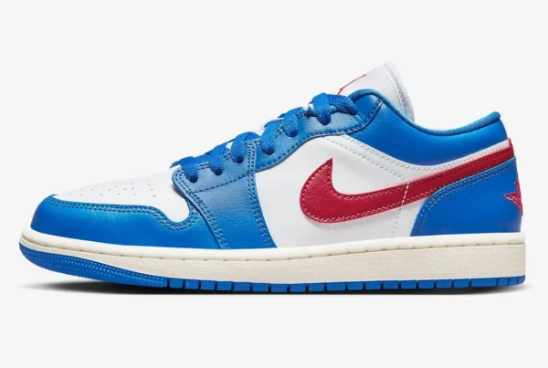 Кроссовки женские Nike W Air Jordan 1 Low Sport Blue/Gym Red