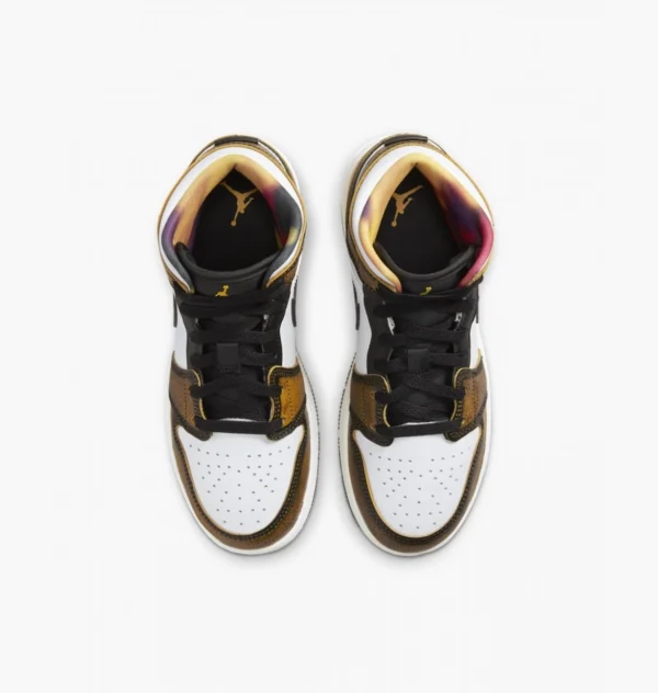 Кроссовки женские Nike Air Jordan 1 Mid SE GS Wear-Away Taxi