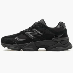 Кросівки унісекс New Balance 9060 Triple Black Suede Patent