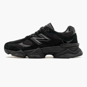 Кросівки унісекс New Balance 9060 Triple Black Suede Patent