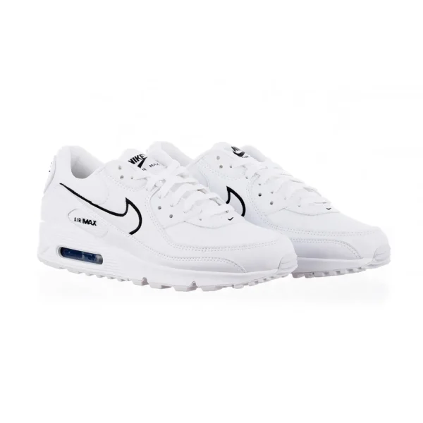 Кросівки чоловічі Nike Air Max 90 White Black Swoosh
